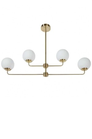 Kumru 4-Piece Antique Modern Chandelier (white Glass) KMR-ESK-04 - BSA LIGHTING