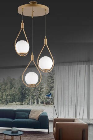 Kumsal 3-Piece Chandelier - Antique (opal Ball Glass) 12400 - Nisaluce