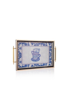 Kunst Tray-1 Piece-blue Patterned 1S3703-30050-LAC02 - Schafer