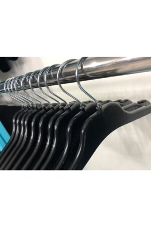 Kunststoff-Kleiderbügel, gekerbt, mit drehbarem Kopf, 36 Stück, ec 41, schwarz, 36 Stück - Askıcı