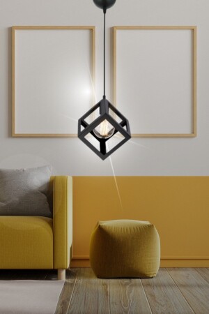 Küpür Single Black Pendant Lamp - Bedroom - Living Room - Kitchen - Hall 2 473934649 - Avize