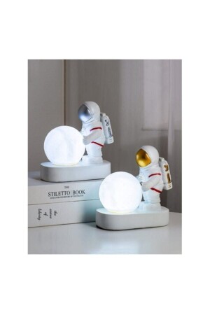 Kupx Astronaut Moonlight Night Light Full Moon Bedside Lamp ASTR - Hediyestanbul