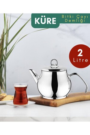 Küre 2.00 Lt. Paslanmaz Çelik Bitki Çayı Demliği ÇELİK 2 LT - YUNUSOĞLU HOME