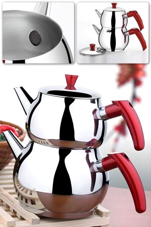 Küre Stainless Steel Teapot with Self-Strainer Small Size Küre-Teapot - METROPOLAVM
