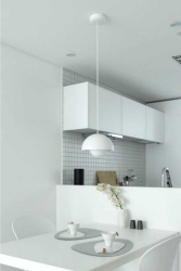 Küre Tekli Beyaz Sarkıt Avize KR-BY-01 - BSA LIGHTING