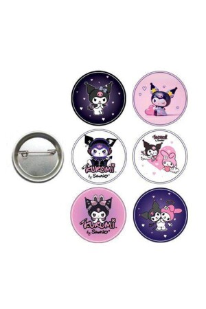 Kuromi Badge 6 Pieces - Parti Dükkanım