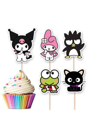 Kuromi Shaped Toothpicks 10 Pieces - Parti Dükkanım