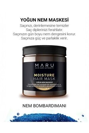 Kuru Ve Kırılgan Saçlar Için Nemlendirici Yoğun Nem Saç Maskesi 500 ml - Maru