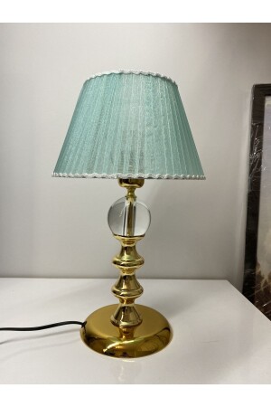 Kussabe model gold lampshade, crystal glass ball detail, lampshade, stovetop lamp, table lamp Goldboğumlukrital - asellus