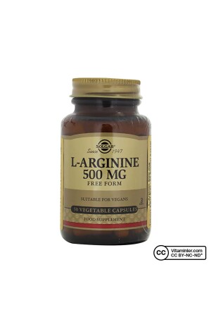 L-arginine 500 Mg 50 Capsules - Solgar