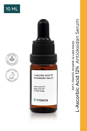 L-ascorbic Acid 12% Antioksidan Serum 10 ml Aydınlatıcı Ve Kırışıklık Karşıtı Saf C Vitamini CB-LAAS - miseca