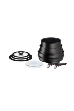L76390 Ingenio Titanium 6X Excellence Large Pan and Pot Set 12 Pieces PRA-6001045-1861 - TEFAL