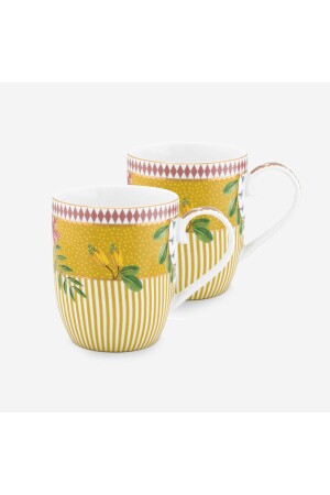 La Majorelle Gelbes Porzellanbecher-Set 145 ml 51002378 - Pip Studio