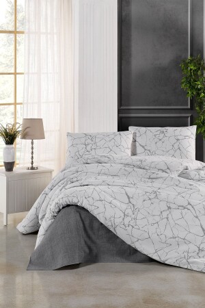 La Marble Marble Patterned Single Duvet Cover Set La Marble Single Duvet Cover Set - Tabu Home