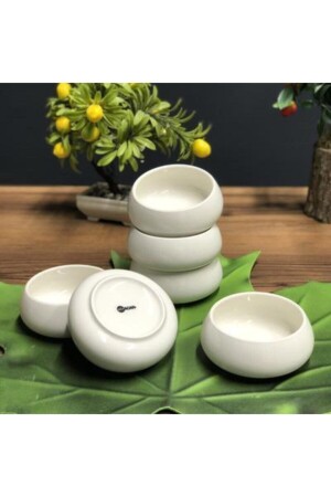 La Pure 10 cm 6-teilige runde konvexe Porzellanschale 0218 10984 - ACAR