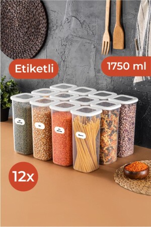 Labeled Foil Square Food Storage Container Set of 12 1.75 Large Size White 12LI-175 - Vienev