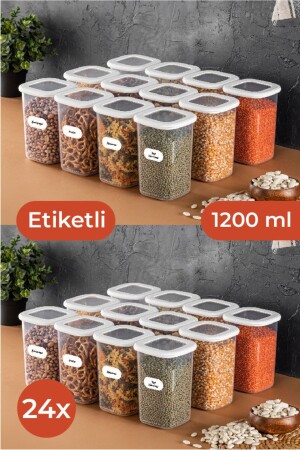 Labeled Foil Square Food Storage Container Set of 24 1,2 Medium Size White 24LU-12 - Vienev