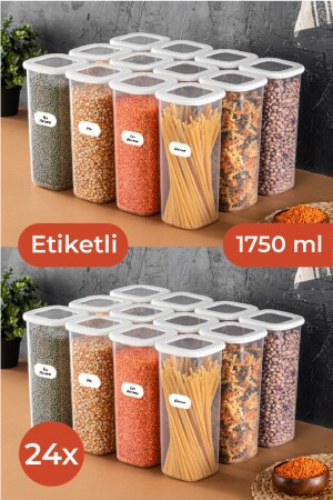 Labeled Foil Square Food Storage Container Set of 24 1.75 Large Size White 24LU-175 - Vienev