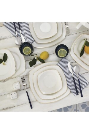 Lacie Gold 60 Piece Porcelain Dinner Set for 12 Persons 153. 03. 08. 0697 - Karaca