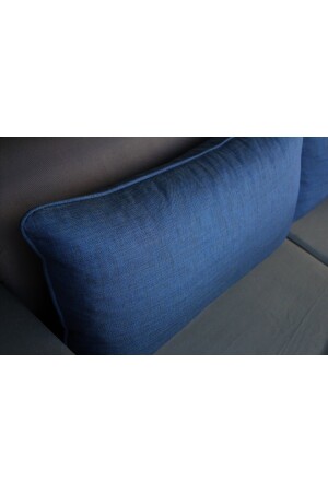 Marineblauer Leinen-Sofa-Rückenkissenbezug/Sofa-Überwurfkissen 46634 - AYPETEKS