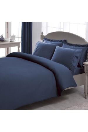- Lacivert Stripe Pamuk Saten King Size Nev.tak. dop13652709igo - Taç