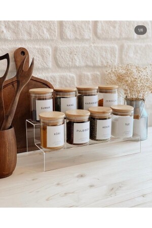 Ladder Spice Rack Stand 2 Tiers 35cm Organizer Organizer Riser MY1COMPANY40046 - MY1COMPANY