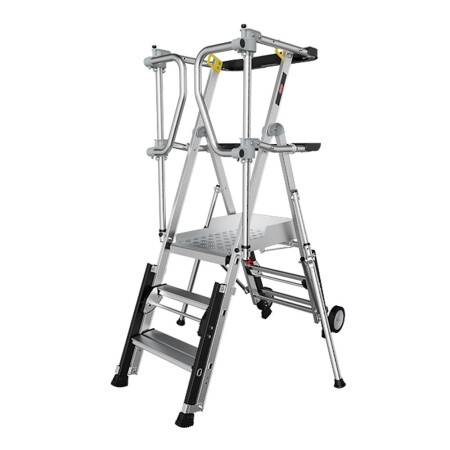 Ladder with safety fence ALTREX RolGuard, 3/4 steps - Altrex