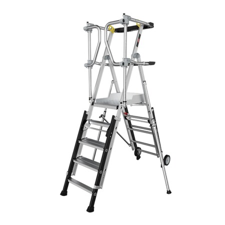 Ladder with safety fence ALTREX RolGuard, 5/7 steps - Altrex