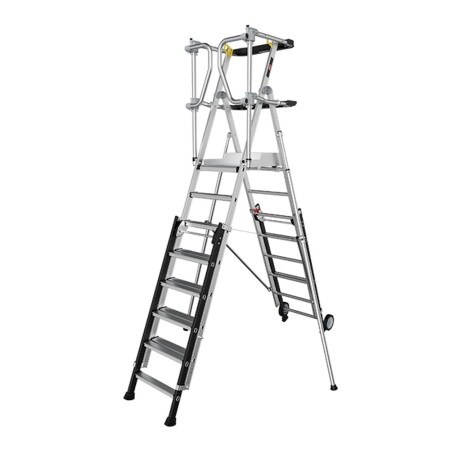 Ladder with safety fence ALTREX RolGuard, 8/11 steps - Altrex