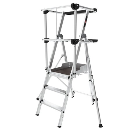 Ladder with safety fence ALTREX Rolshield, 3 steps - Altrex