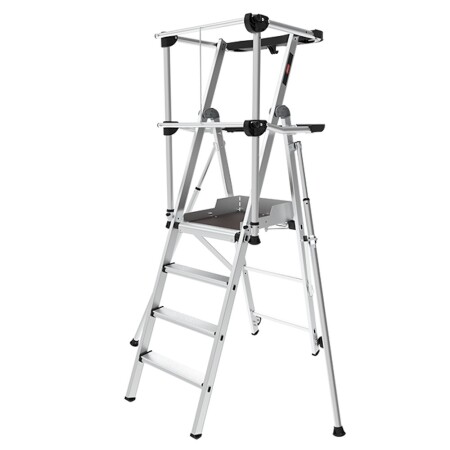 Ladder with safety fence ALTREX Rolshield, 4 steps - Altrex