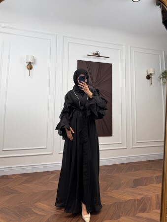 Lal Abaya Set - Black - Duendeca