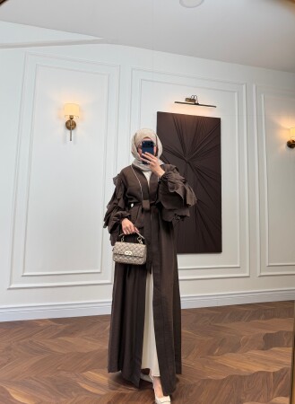 Lal Abaya Set - Coffee - Duendeca