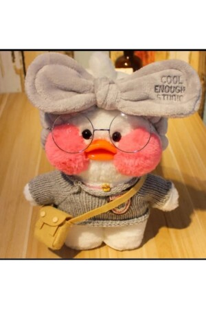 Lalafanfan Kawaii Cartoon 30 Cm Duck with Pink Clothes and Accessories Sekk O 8945 - Sekk O