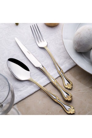 Lalezar Gold Plain Boxed Cutlery Set 84 Pieces TYC00244402367 - Nehir