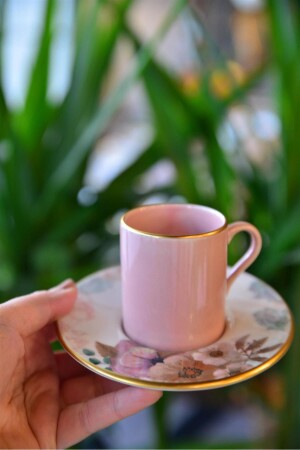Lalin Porcelain Turkish Coffee Cup Set for 2 Person 11134 - şirin eşyalarım