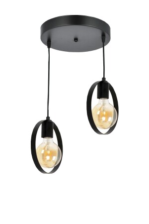 Lama Ring 2 Piece Black Tray Chandelier 3151 02 0100 02 00 - Taşcan Aydınlatma