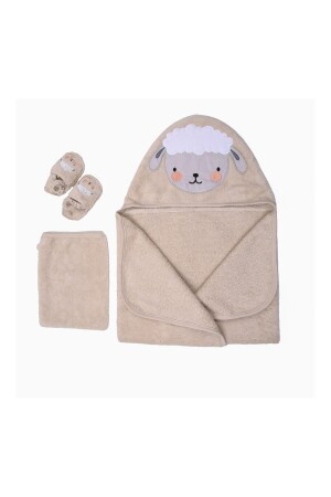 Lamb Towel Swaddle Bag Set MIHVKM024BB20FS1-0020020-9 MONTHS - Miespiga
