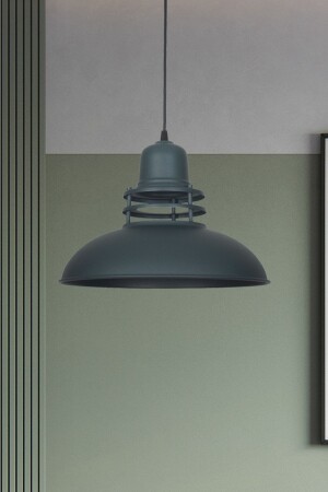 Lantern Modern Design Molded Pendant Lamp Metal Anthracite Color Pendant Lamp Cafe - Kitchen Single Chandelier FNR5533 - Fer Avize