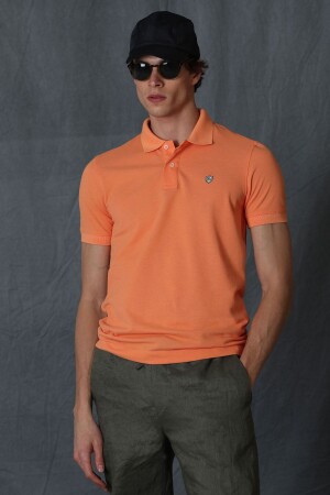 Laon Sports Polo Neck Men's T-Shirt Orange - Lufian