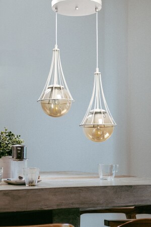 lapis 2. White-honey Globe Glass Chandelier BEG1040BEG02 - Begüsa