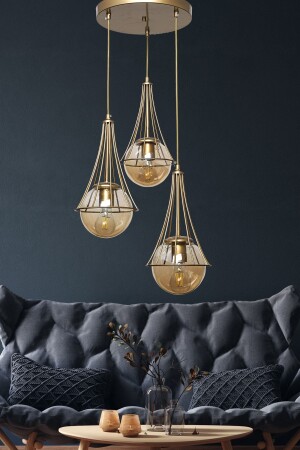 lapis 3. Antique-honey Glop Glass Chandelier BG1040BG03 - Begüsa