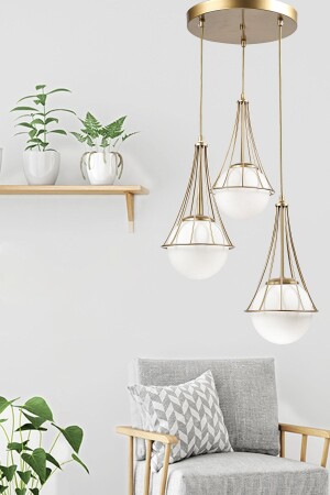 lapis 3. Antique-white Globe Glass Chandelier BG1040BG03 - Begüsa