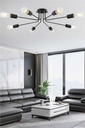 Lara 8-Piece Black Chandelier LR-08 - BSA LIGHTING