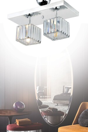Lara Caka 2'li Krom K-01 Avize 160504000253 - İstanbul Avize