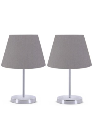 Lara Chrome Body Lampshade Set of 2 AYD-2354 - HOMİNG