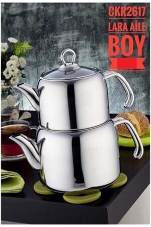 Lara Family Size Steel Teapot Set Ckr2617 GHST01201 - Cooker
