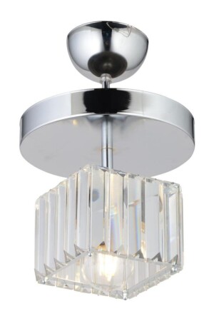 Lara Single Round Chrome K-10 Chandelier 160504000249 - İstanbul Avize
