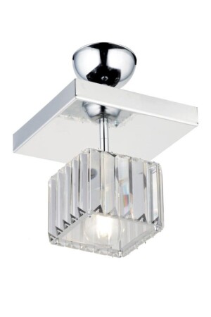 Lara Single Square Chrome K-10 Chandelier 160504000776 - İstanbul Avize