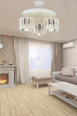 Lara Triple White Nest. y-10 Crystal Stone Chandelier - İstanbul Avize